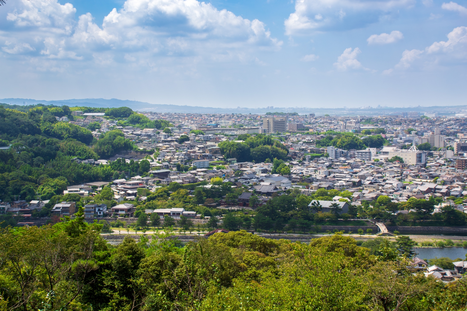 A view over Uji from the hills, near Kyoto